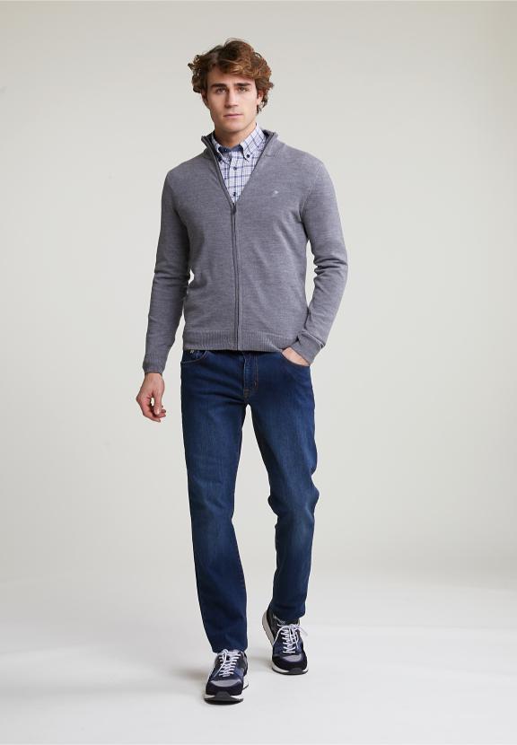 Custom Fit Checked Shirt Multi - Grijs