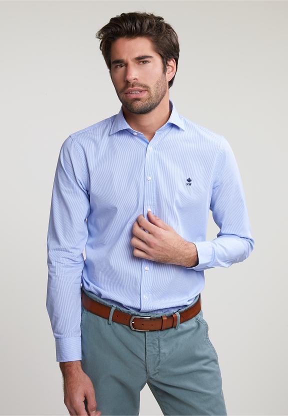 Slim Fit Striped Shirt Blue/White - Multi