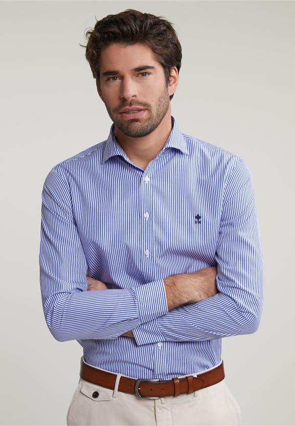 Slim Fit Striped Shirt Blue/White - Multi