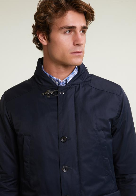 Fancy Jacket Applied Pockets Navy - Blauw