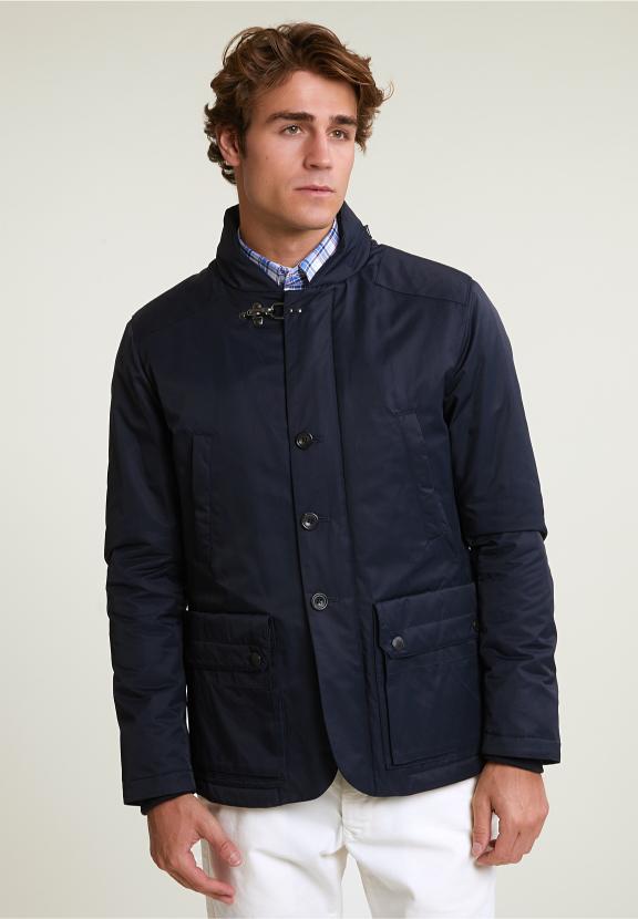 Fancy Jacket Applied Pockets Navy - Blauw