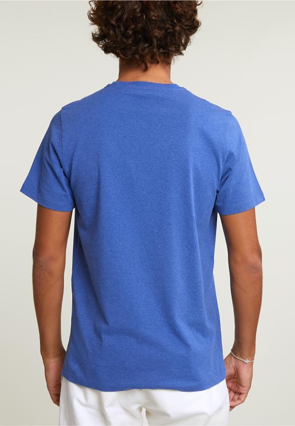 Normal Fit Basic T-Shirt Short Sleeves Hamptons Blue Mix - Bleu