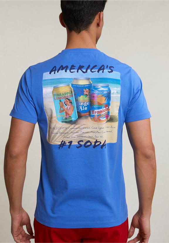 Normal Fit Basic T-Shirt Short Sleeves Evening Blue - Bleu