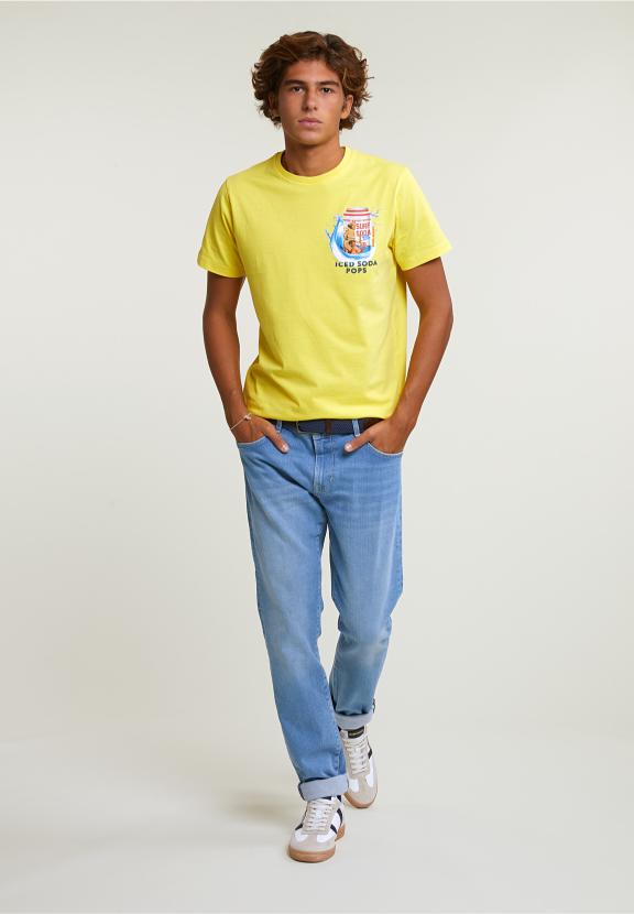 Normal Fit Basic T-Shirt Short Sleeves Lemonade - Jaune