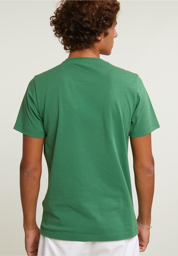 Normal Fit Basic T-Shirt Short Sleeves Belize Green - Vert