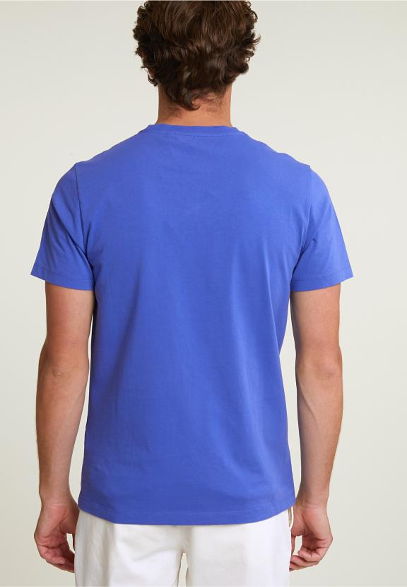 Normal Fit Basic T-Shirt Short Sleeves Reef Blue - Blauw