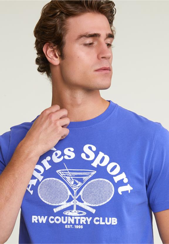 Normal Fit Basic T-Shirt Short Sleeves Reef Blue - Bleu