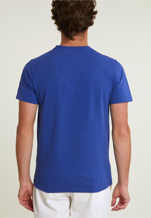 Normal Fit Basic T-Shirt Short Sleeves Yale Blue - Blauw