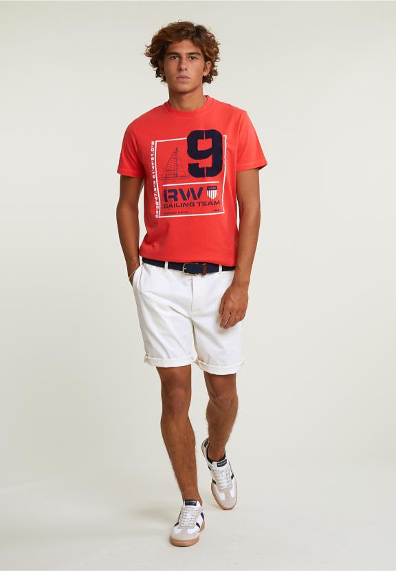 Custom Fit Fantasy T-Shirt Short Sleeves Cornell Red - Rouge