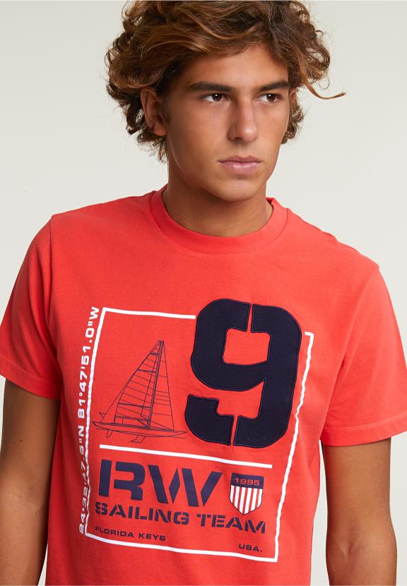 Custom Fit Fantasy T-Shirt Short Sleeves Cornell Red - Rood