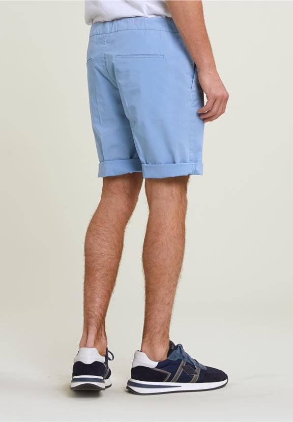 Fancy Cotton Stretch Short Stone - Blauw