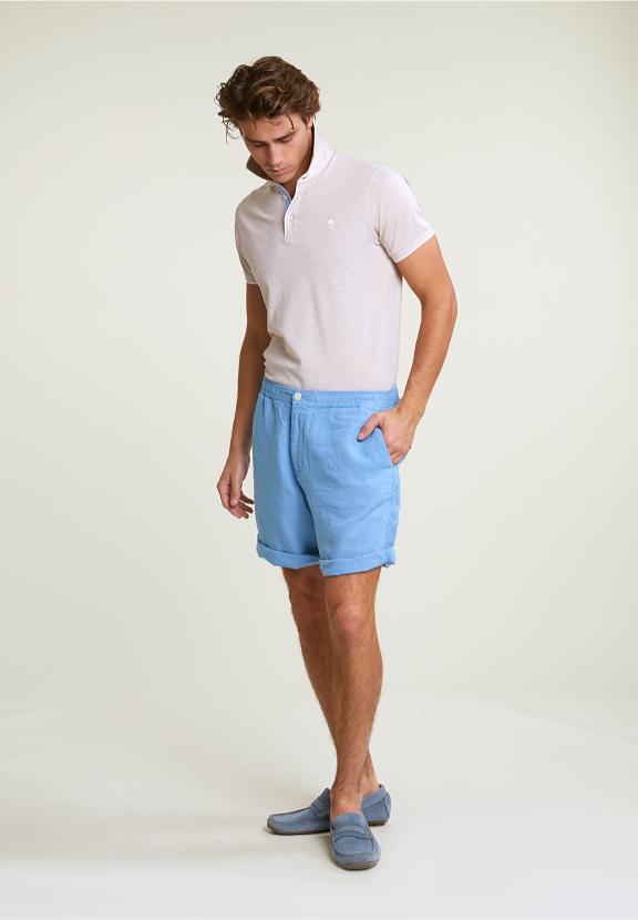 Fancy Linen Short Stone - Bleu