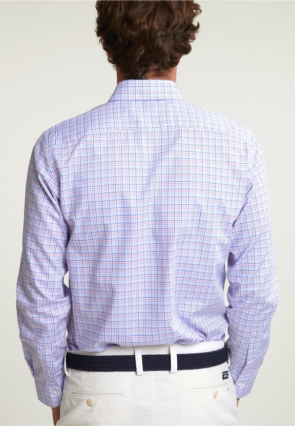 Custom Fit Checked Shirt Red/Blue - Mix