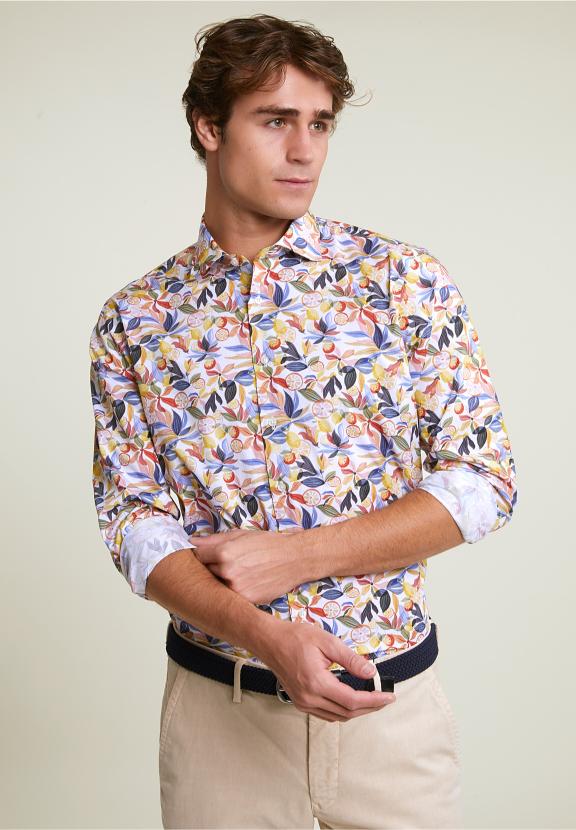 Slim Fit Floral Shirt Multi - Mix