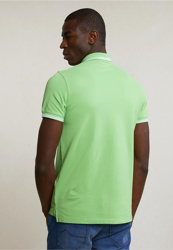 Custom Fit Cotton Polo Breadfruit - Vert
