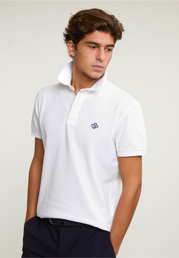 Custom Fit Sporty Stretch Polo Off White - Wit