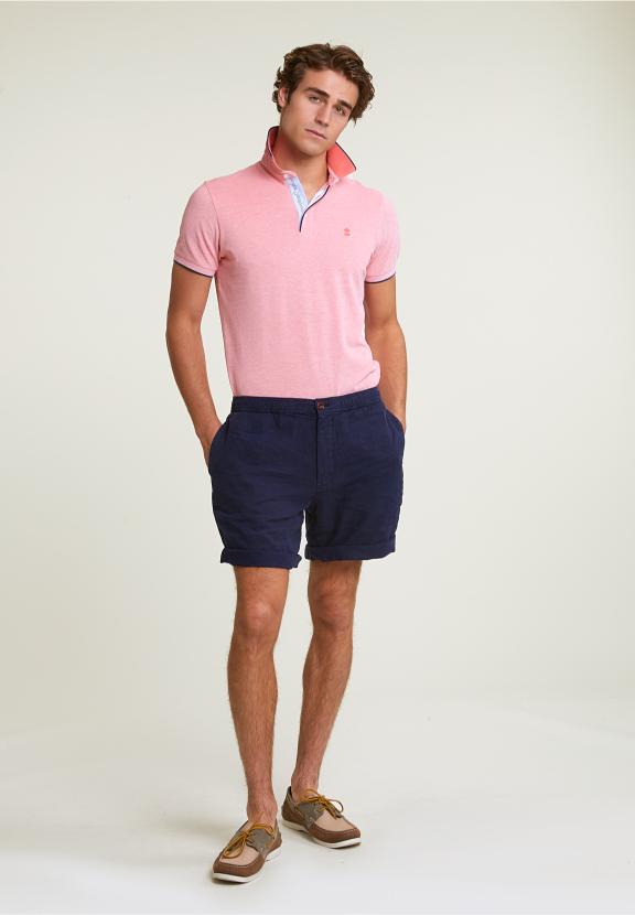 Custom Fit Cotton Stretch Polo Lt Sunset - Rose
