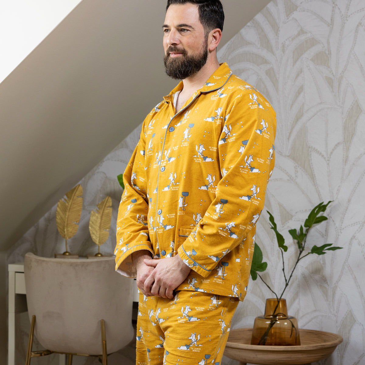 Pyjama Flannelle  - Men - Ocre