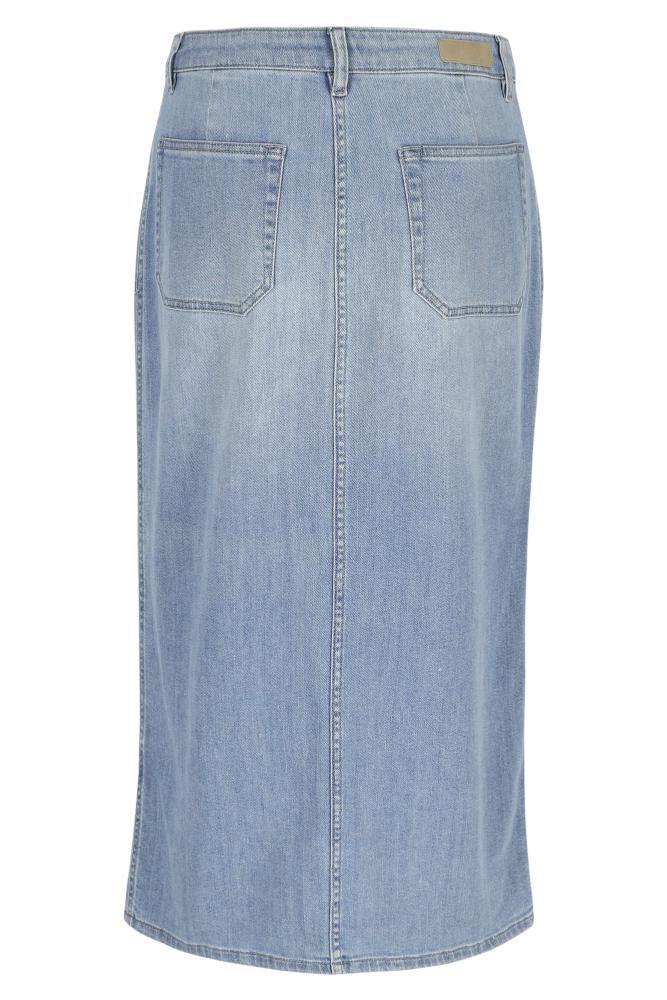 Améline - Jupe Longue - Caro1 - Bleached Denim