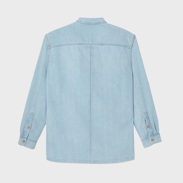 Denim overshirt - Denim bleach - Blauw