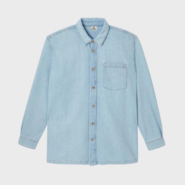 Denim overshirt - Denim bleach - Blauw