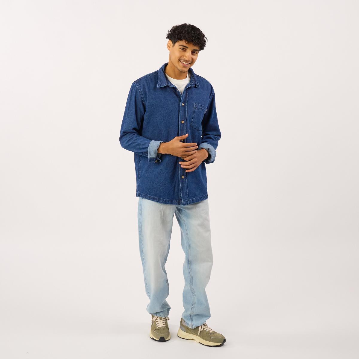 Surchemise en denim - Denim stone - Bleu