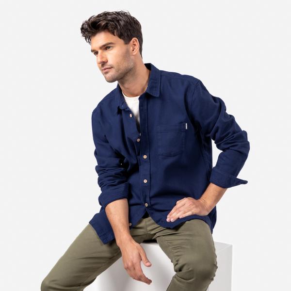 Denim overshirt - Marine - Blauw