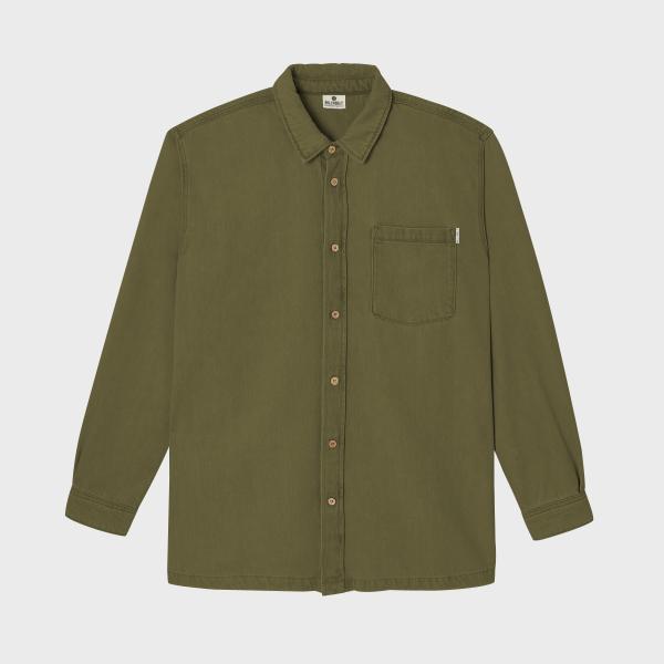 Denim overshirt - Kaki - Groen