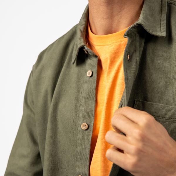 Denim overshirt - Kaki - Groen