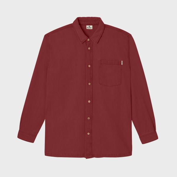 Surchemise en denim - Bordeaux - Rouge