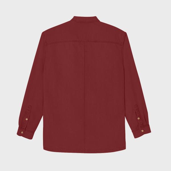 Denim overshirt - Bordeaux - Rood