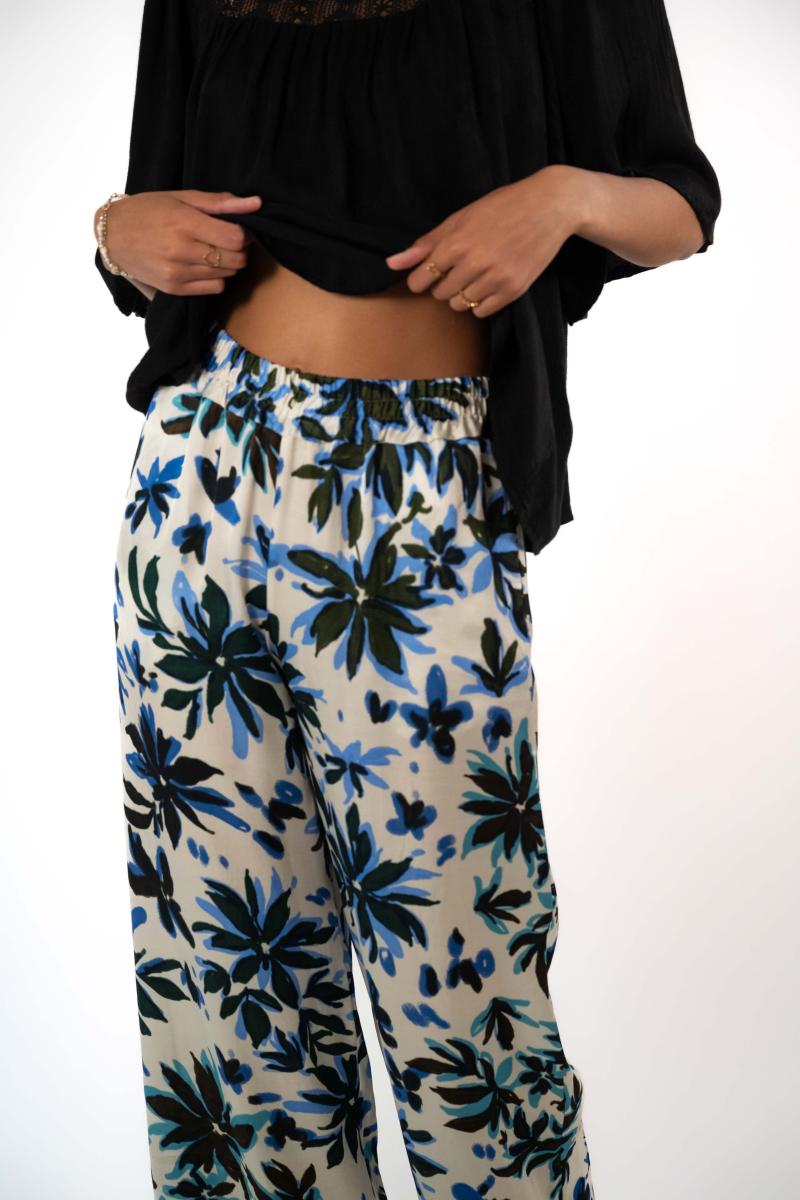 Broek - Seven - Blue Flowers
