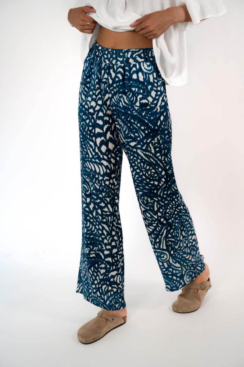 Broek - Seven - Indigo Flowers