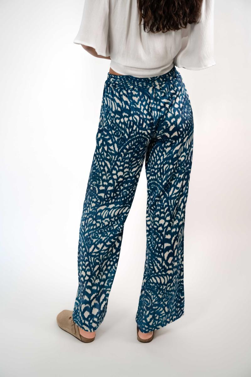 Broek - Seven - Indigo Flowers