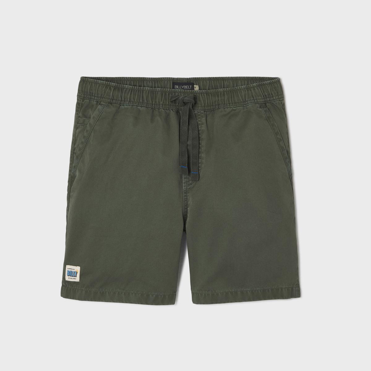 Katoenen short - Kaki - Groen