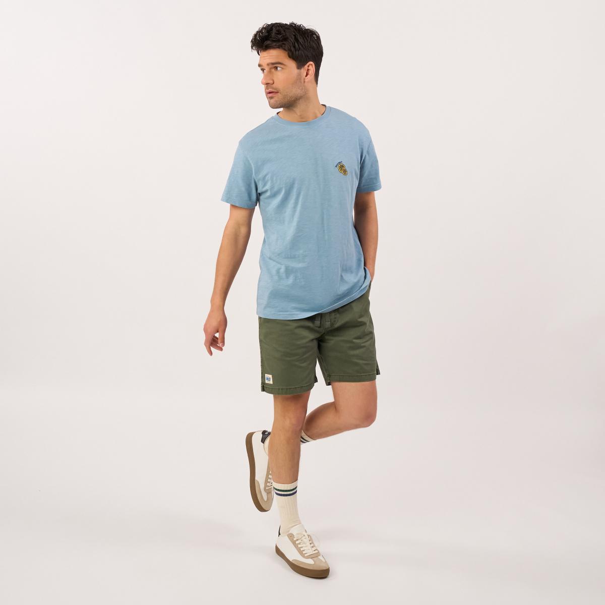 Katoenen short - Kaki - Groen