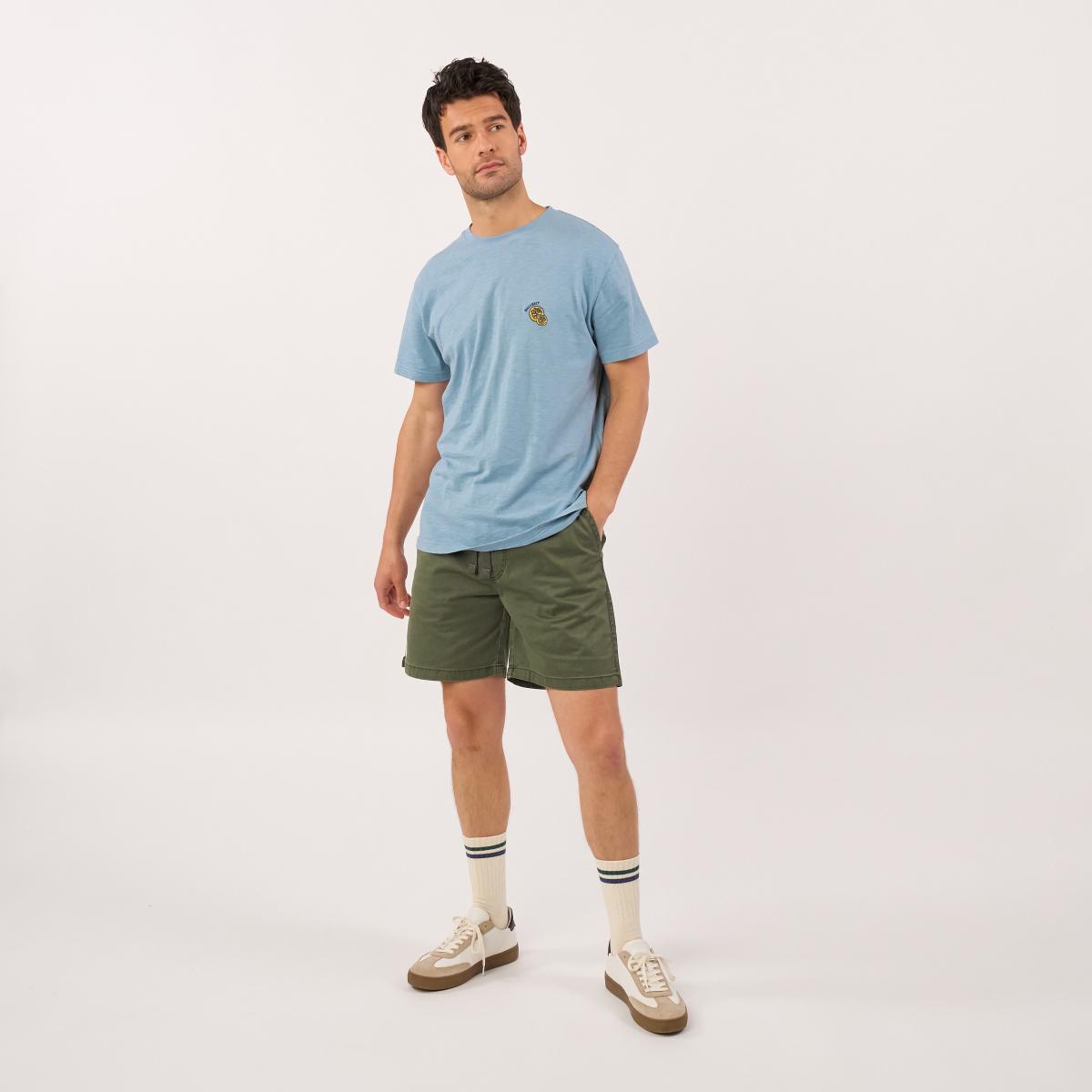 Katoenen short - Kaki - Groen