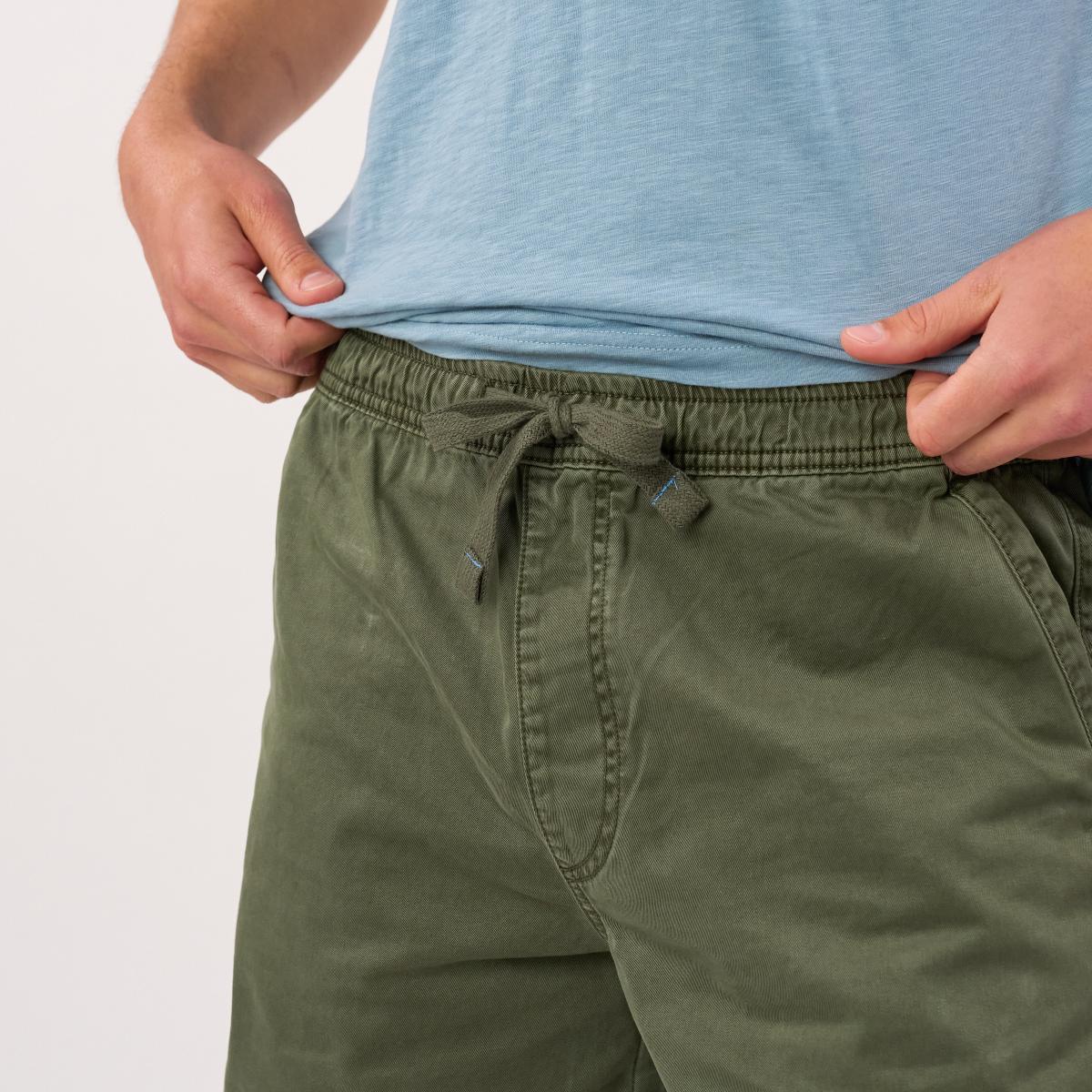 Katoenen short - Kaki - Groen