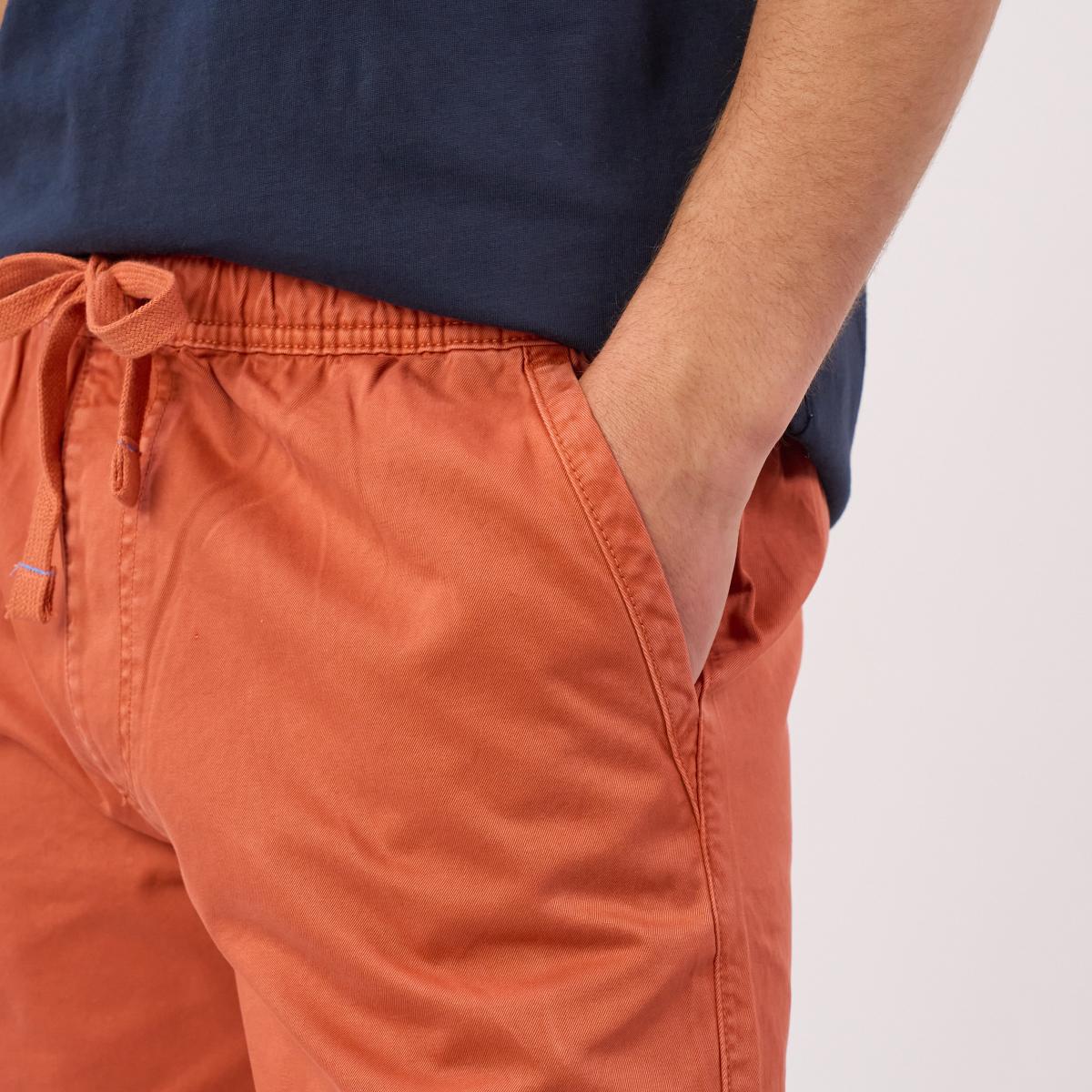 Katoenen short - Jeansblauw