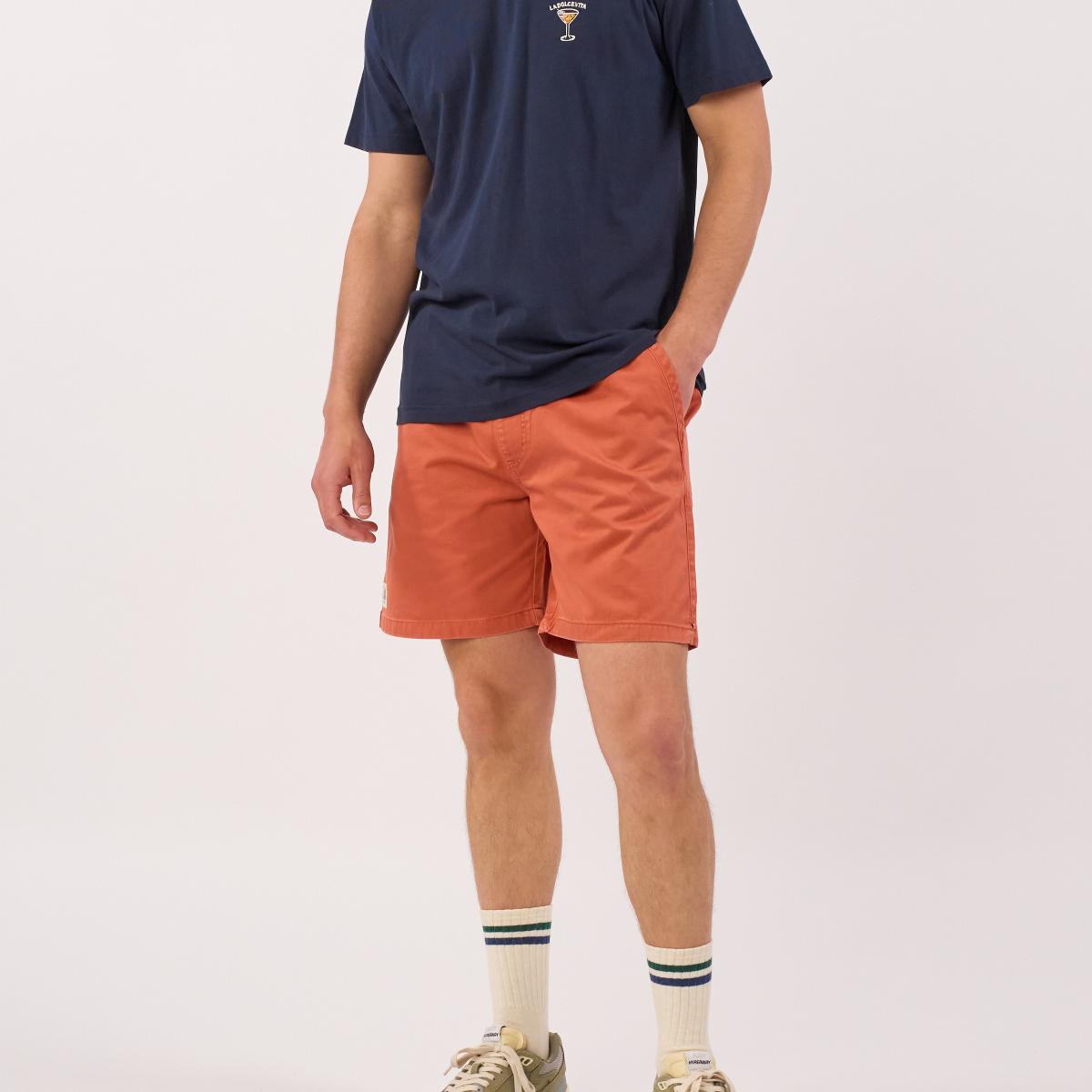 Katoenen short - Jeansblauw
