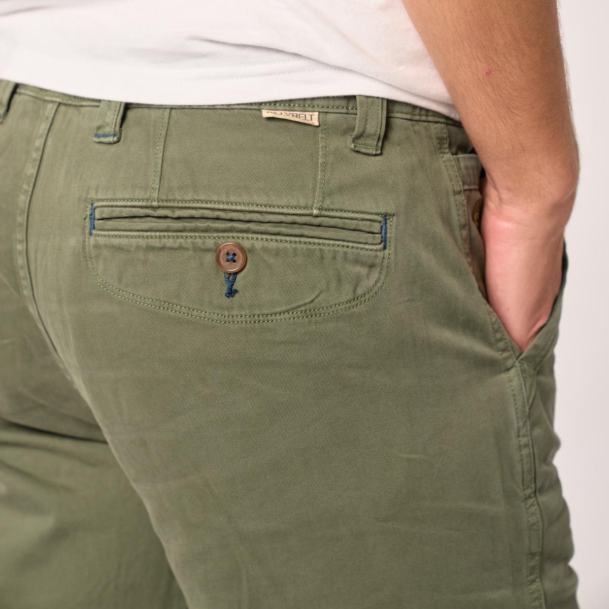 Bermuda en 100% coton bio - Kaki - Vert