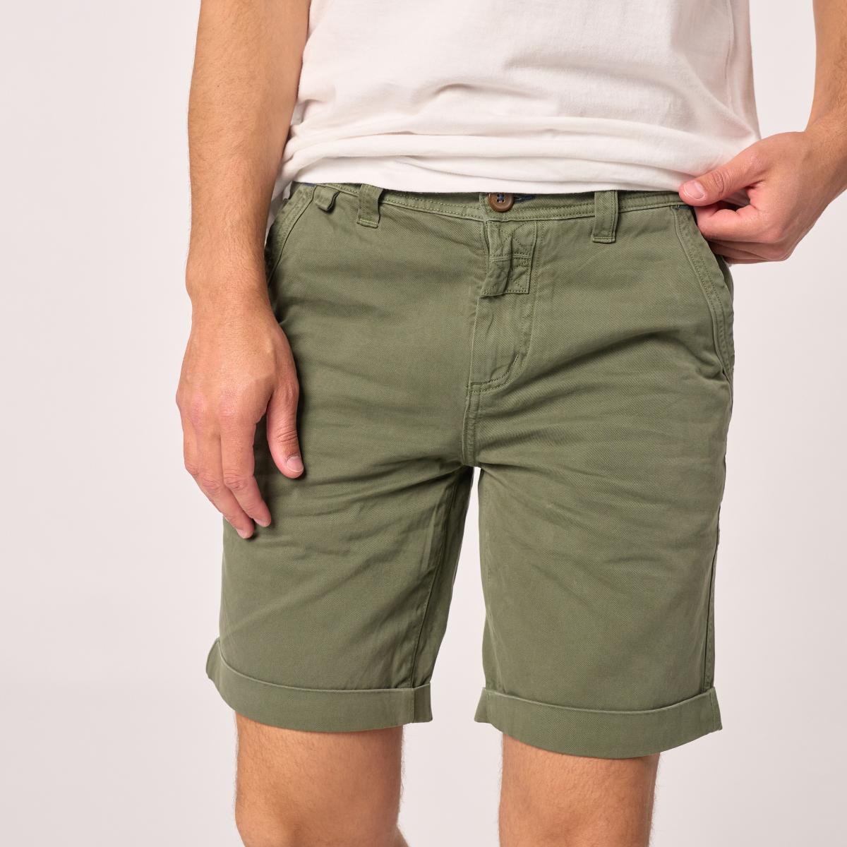 Bermuda van 100% biologisch katoen - Kaki - Groen