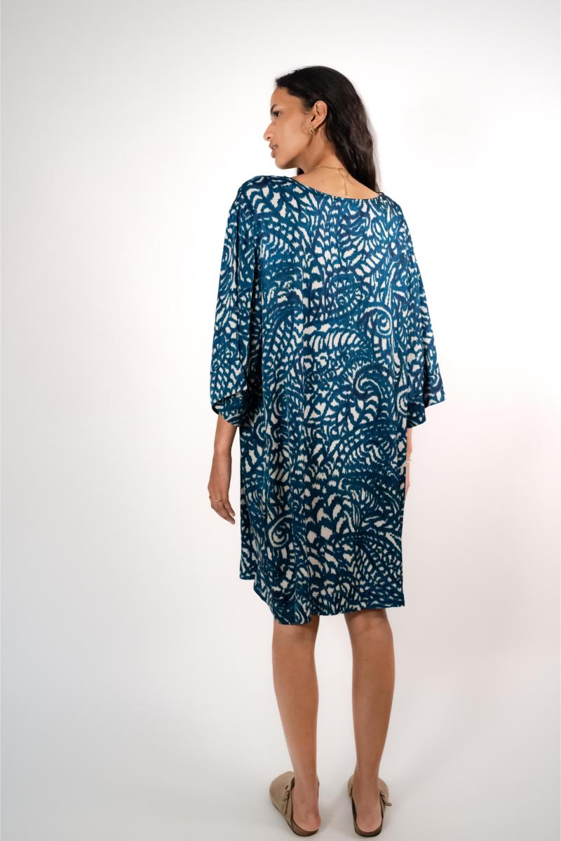 Jurk - Sokool - Indigo Flowers