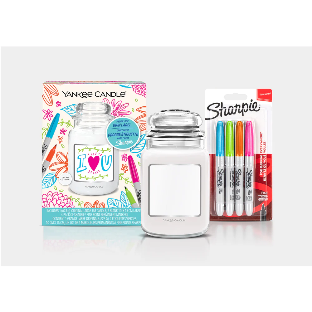 YC Clean Cotton Large Jar & Sharpie Giftset