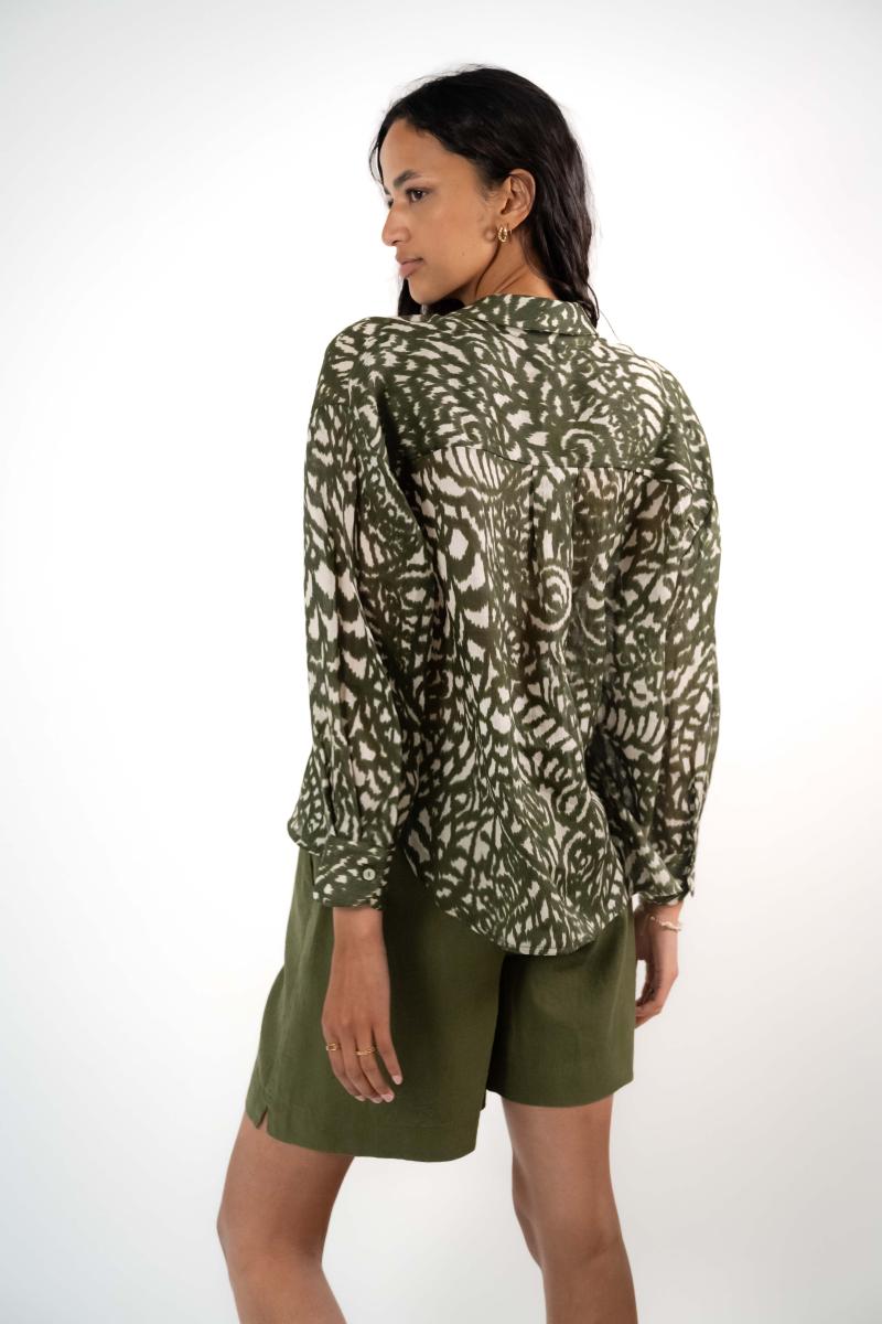 Hemd - Summer - Khaki Flowers