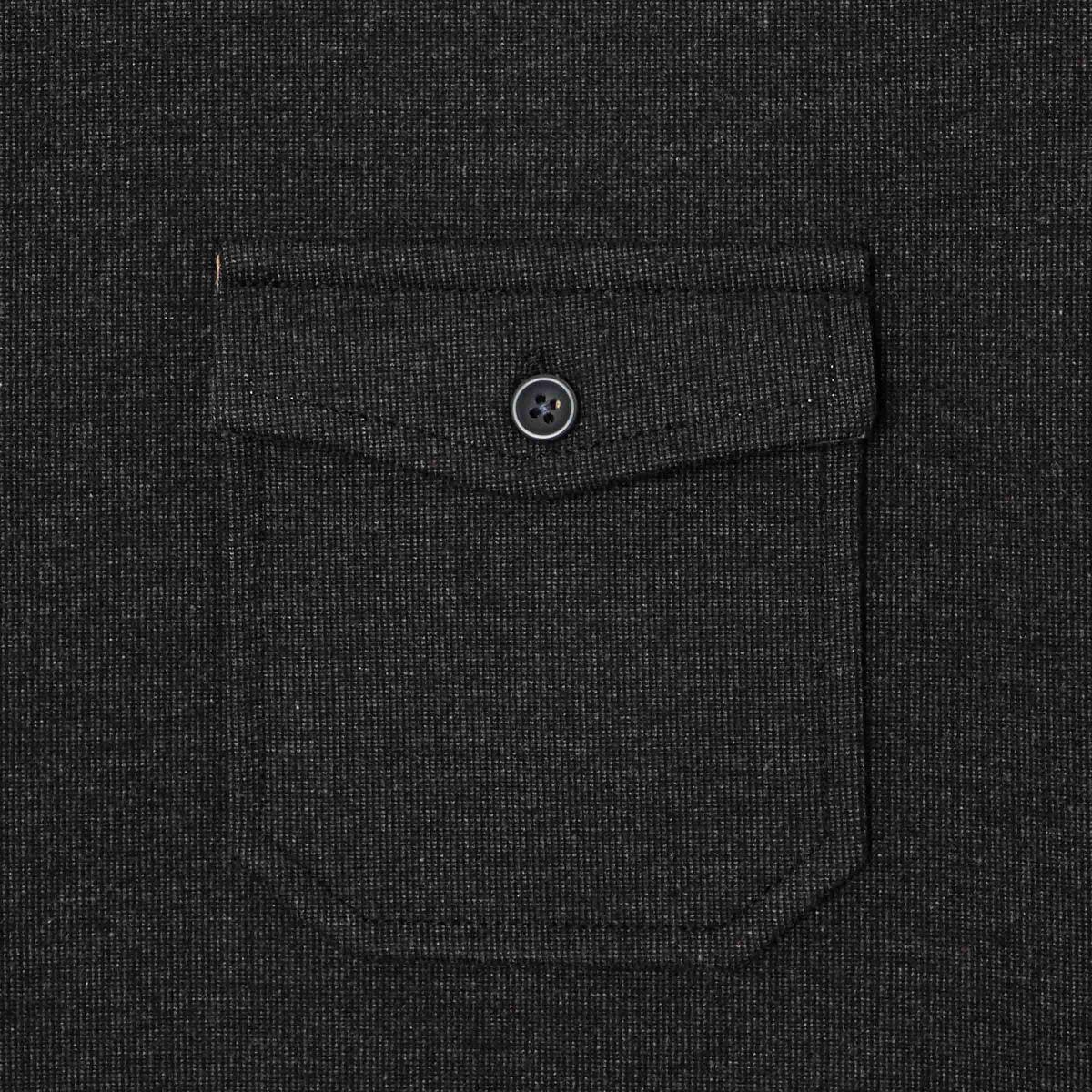 Kreukvrij gebreid overshirt - Zwart