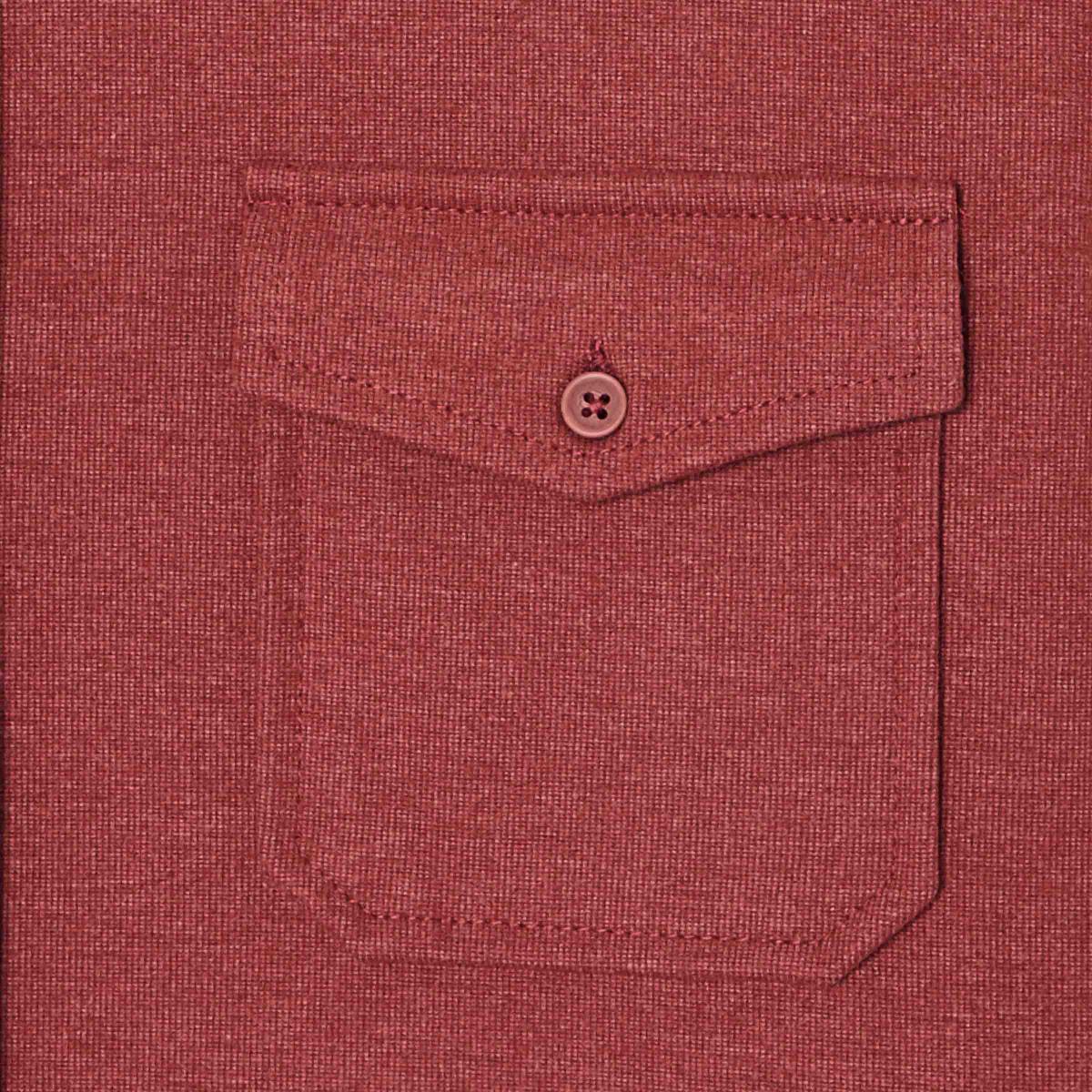 Kreukvrij gebreid overshirt - Bordeaux - Rood