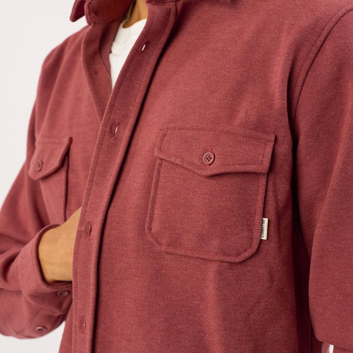 Surchemise en maille infroissable - Bordeaux - Rouge