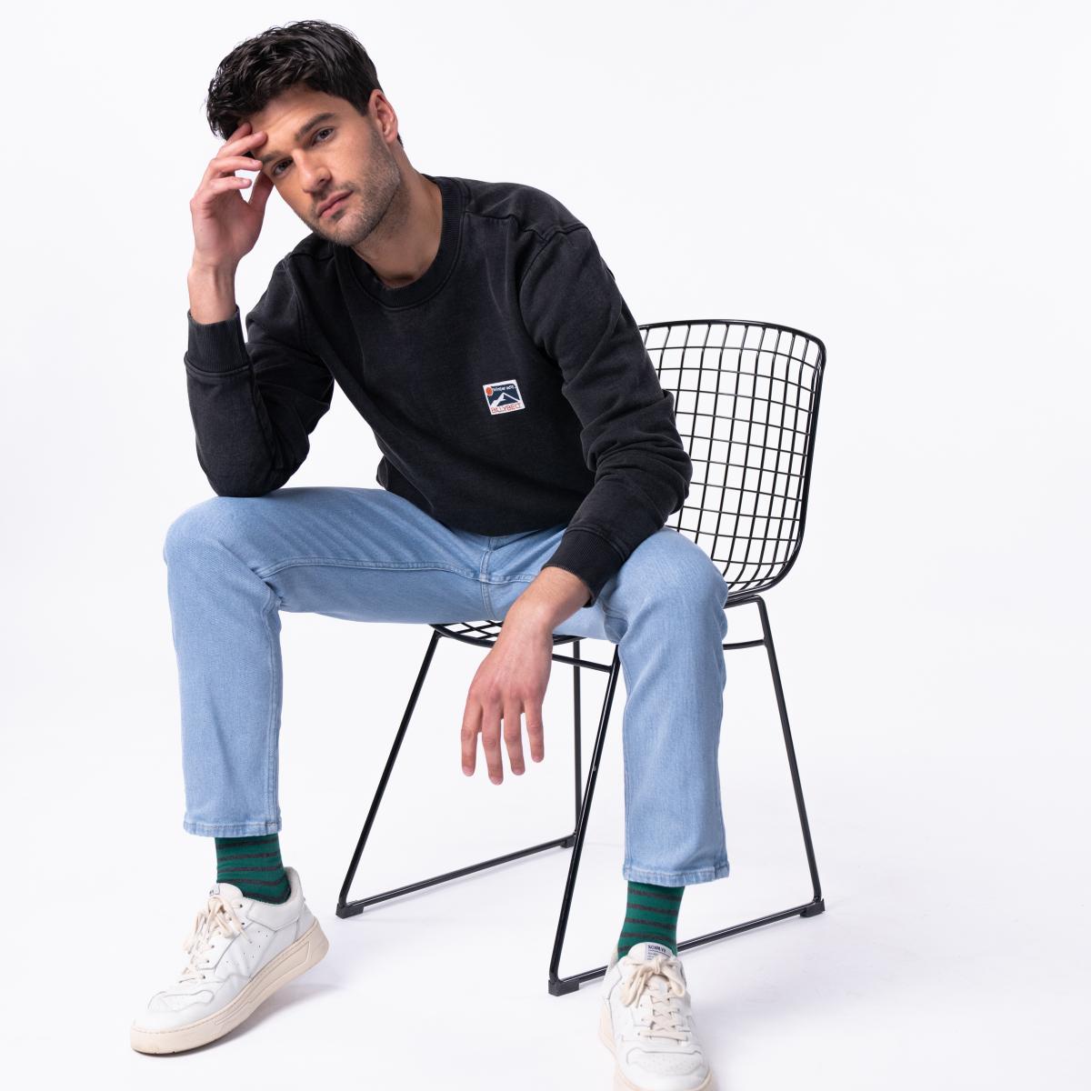 Sweater van 100% biologisch katoen BILLYCLUB - Donkergrijs