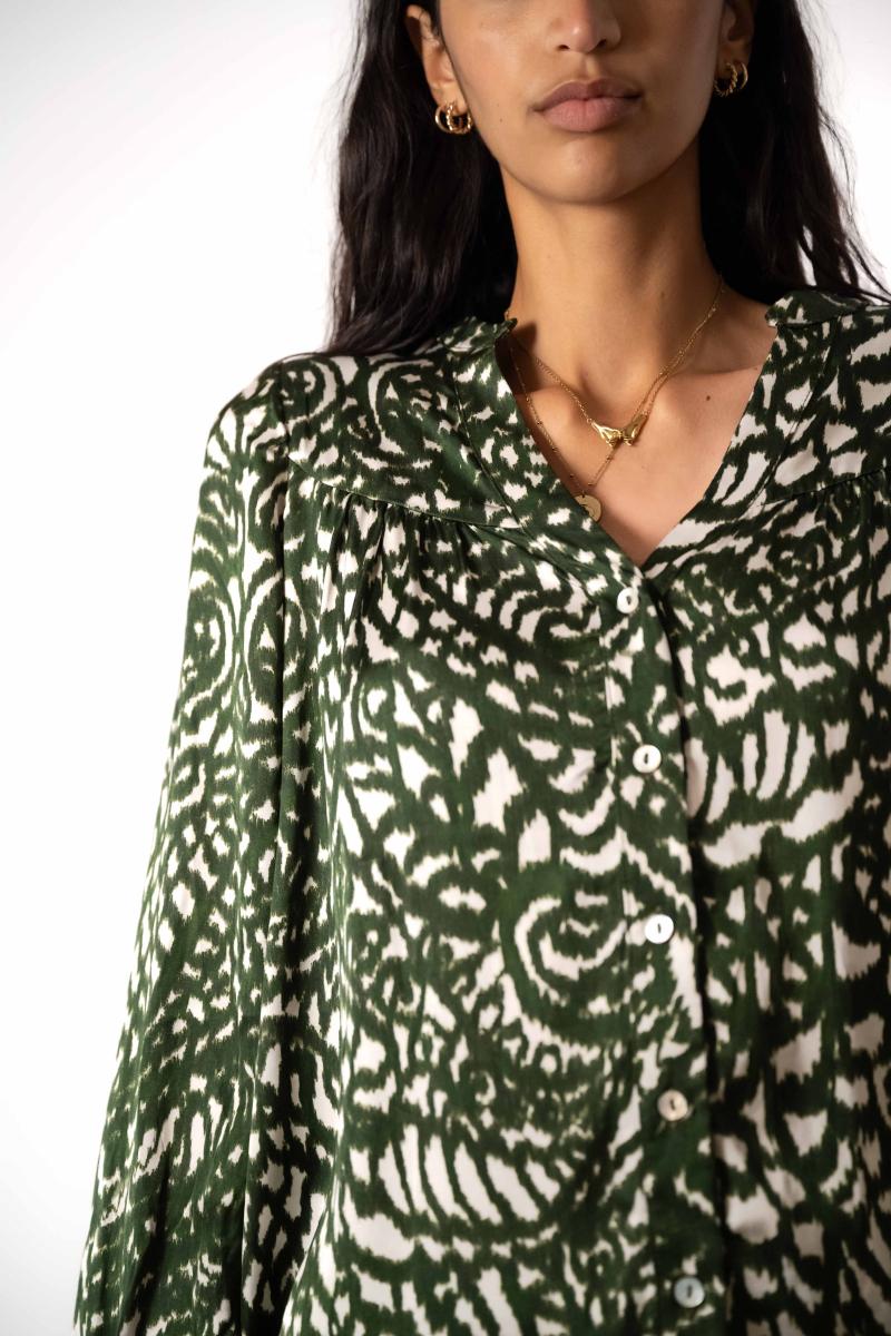 Hemd - Sydney - Khaki Cashmere